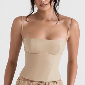 House of CB Audette corset top NWTWomen's Tan Bustier Top